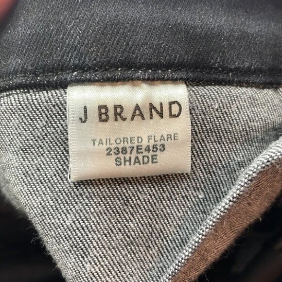 j Brand stretch tailored flare jeans in shade grey black sz 28 - Picture 6 of 12